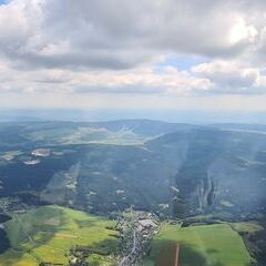 Flugwegposition um 13:14:05: Aufgenommen in der Nähe von Erzgebirgskreis, Deutschland in 1769 Meter